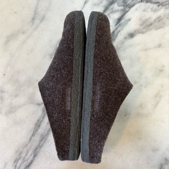 Birkenstock Dark Brown Wool Slip-Ons - Picture 3 of 7